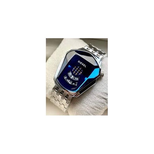 Diesel Crystal Glass Watch-Silver