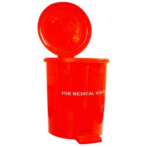 Waste Bin with Pedal, 12 Litres - Red