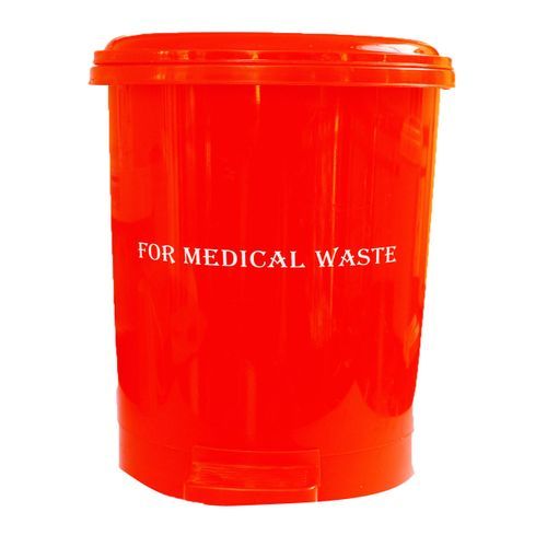 Waste Bin with Pedal, 12 Litres - Red