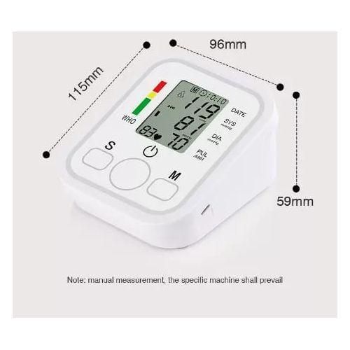 Portable Digital Display BP Blood Pressure Monitor, White