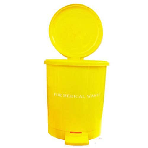 Waste Bins with Pedal, 12 Litres - Yellow