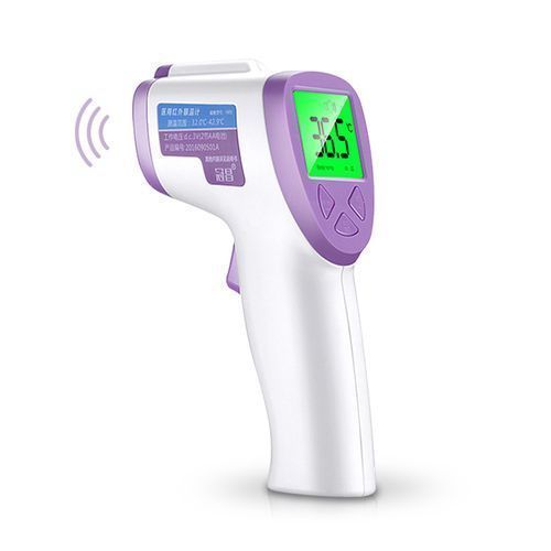 Medical&nbsp;Infrared Thermometer Temperature Gun - White, Purple