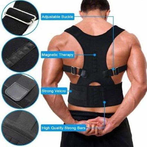 Real Doctors Posture Shoulder Back Support Brace - Black.
