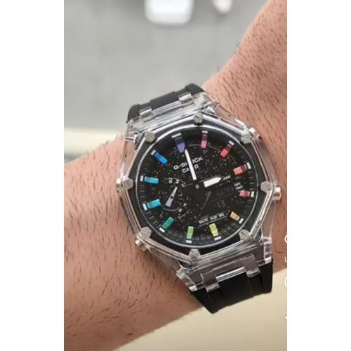 G-Shock Fashion Unisex Quartz Watch, Analog-Digital Display-Black