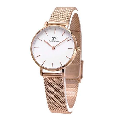Daniel Wellington Petite Melrose Rose Gold Watch 28mm Mesh For Women-Gold