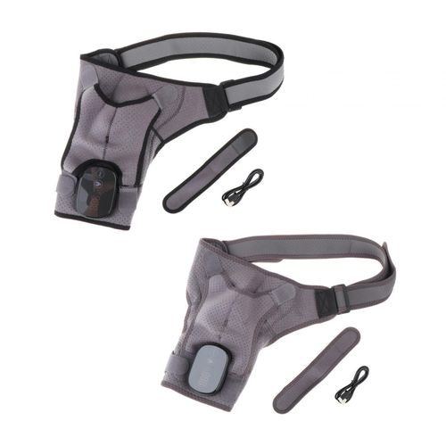Heated Shoulder Brace Wrapping  Gray Black