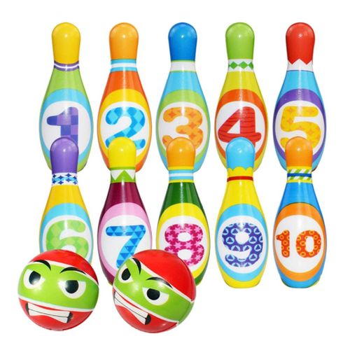 12pcs Kids Colorful Bowling Set, Toddlers Educational