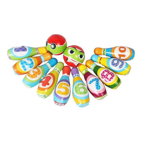 12pcs Kids Colorful Bowling Set, Toddlers Educational