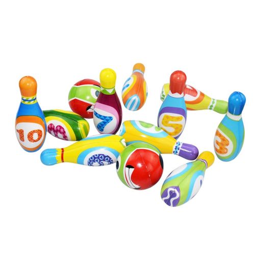 12pcs Kids Colorful Bowling Set, Toddlers Educational