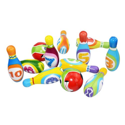12pcs Kids Colorful Bowling Set, Toddlers Educational