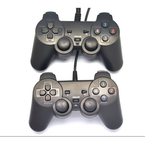 Twin USB Game Pad Double Shock Controller Joystick For PC With Analaogue Details