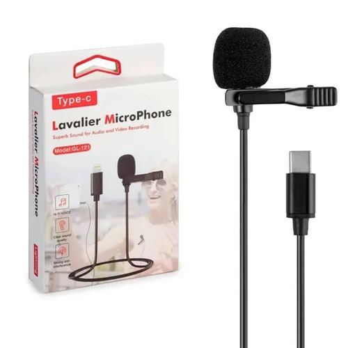 Professional Lavalier Lapel Microphone Omnidirectional Mic Clip For Type C Interface USB C Plug Device For Smart Phones
