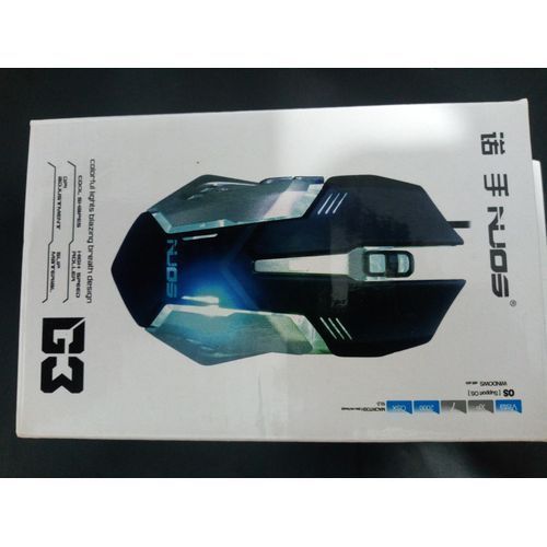 Nuos Colorful  Wire G6, G3, G2 Gaming Mouse- Dark Multiple