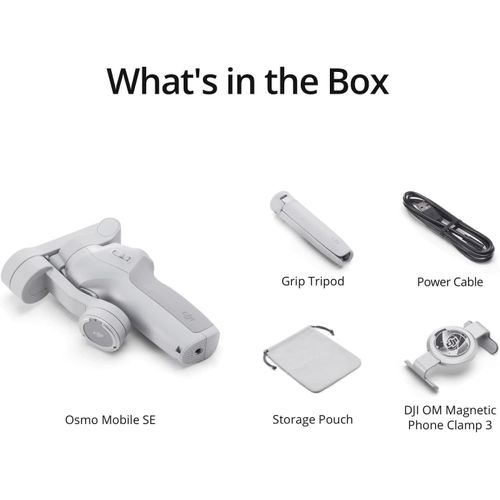 Dji OSMO Mobile SE Intelligent Gimbal, 3-Axis Phone Gimbal, Android and iPhone Gimbal, Vlogging Stabilizer YouTube and TikTok Videos