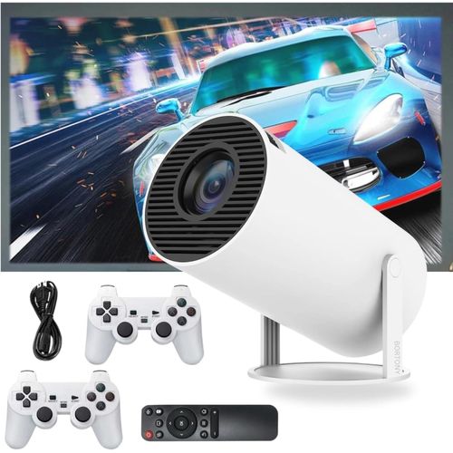 Game Projector 2 In 1 Professional Chip Portable Projector Wireless Controller Gamepad - White