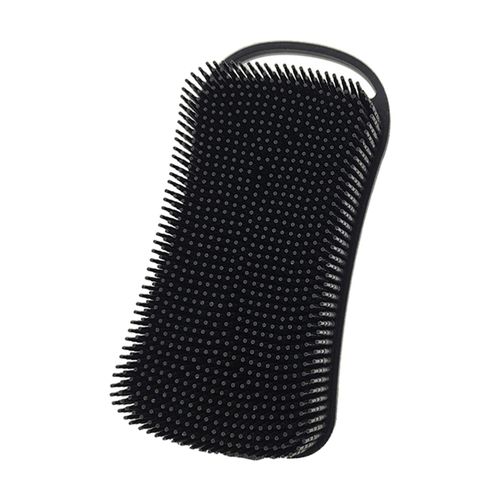 Soft Silicone Body Scrubber Bath Brush Scalp Massager Dual Use Black