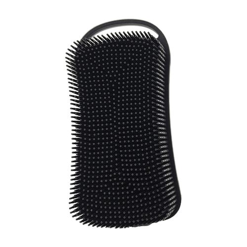 Soft Silicone Body Scrubber Bath Brush Scalp Massager Dual Use Black