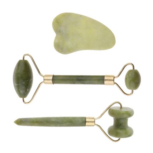 3 In 1 Facial Jade Roller Gua Sha Massager For Men Women