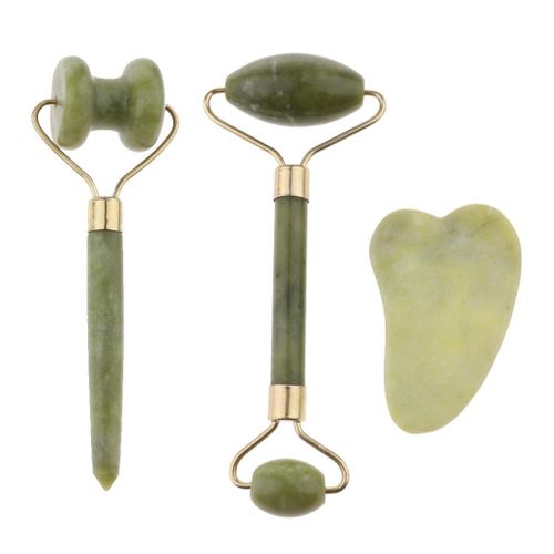 3 In 1 Facial Jade Roller Gua Sha Massager For Men Women