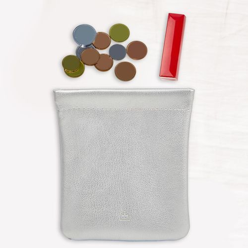 Pocket Cosmetic Bag PU Leather Soft Ladies Purse For