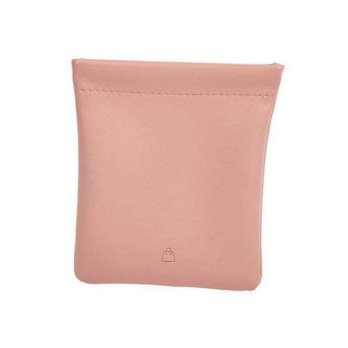 Pocket Cosmetic Bag PU Leather Soft Ladies Purse For Pink