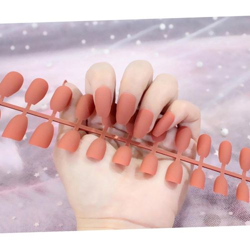 24 Pieces A Set Charmful Women Art Matte Nails Tips
