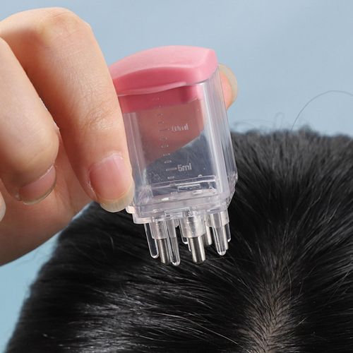 Scalp Comb, Hair Oil Bottle Brush Mini Hair  Head Pink