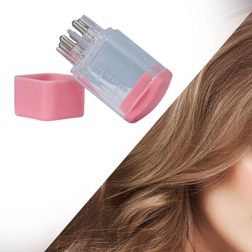 Scalp Comb, Hair Oil Bottle Brush Mini Hair  Head Pink