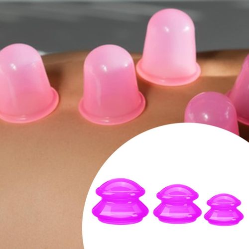 3 Pieces Professional Vacuum Cupping Silicone Cupping Rose