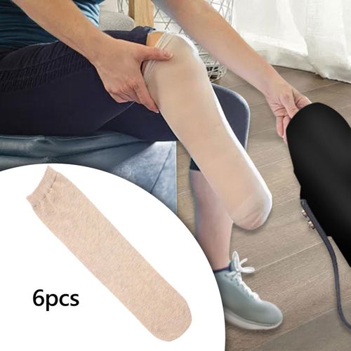 6Pcs Amputee Socks Below Knee Stretch Soft Provide XXL