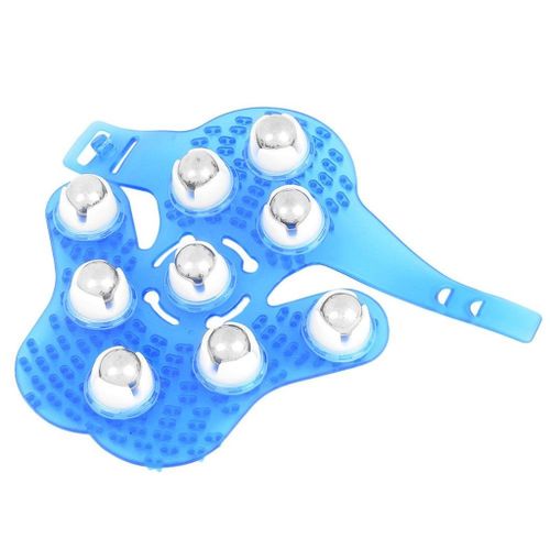 3 Massage Glove Hand Held 9 Massager Blue