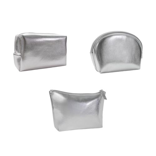 Small Makeup Bag PU Leather Toiletry Purse Cosmetic Square