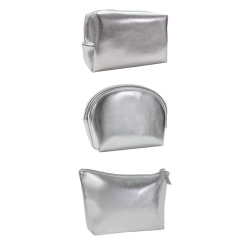 Small Makeup Bag PU Leather Toiletry Purse Cosmetic Square