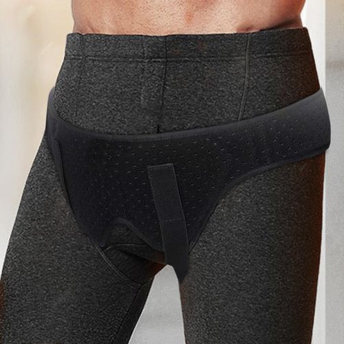 Inguinal Hernia Support With 2 Removable Black XL