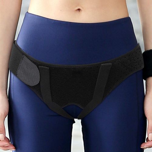 Inguinal Hernia Support With 2 Removable Black XL