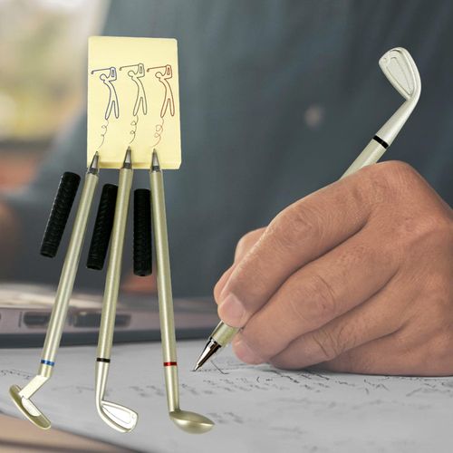 Golf Pen Holder Set With 3 Putter Pens Golf Gift For