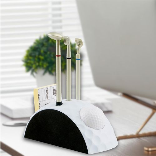 Golf Pen Holder Set With 3 Putter Pens Golf Gift For
