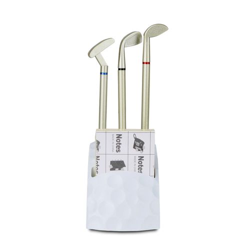 Golf Pen Holder Set With 3 Putter Pens Golf Gift For