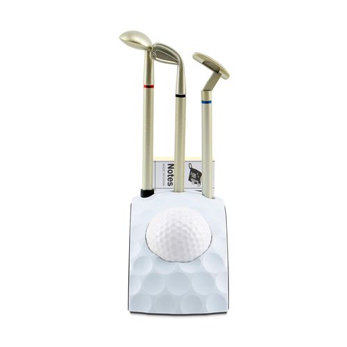 Golf Pen Holder Set With 3 Putter Pens Golf Gift For