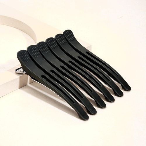 6Pcs Duck Billed Hair Clips Anti Slip Alligator Hair Black