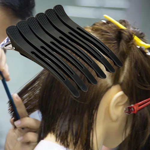 6Pcs Duck Billed Hair Clips Anti Slip Alligator Hair Black