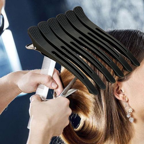 6Pcs Duck Billed Hair Clips Anti Slip Alligator Hair Black