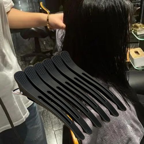 6Pcs Duck Billed Hair Clips Anti Slip Alligator Hair Black