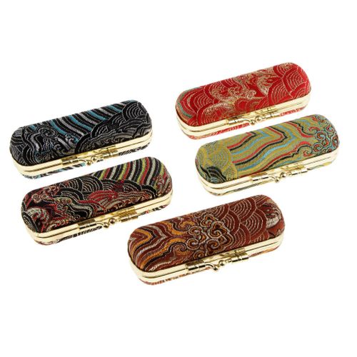Retro Double Case Storage Box Holder With Mirror Random