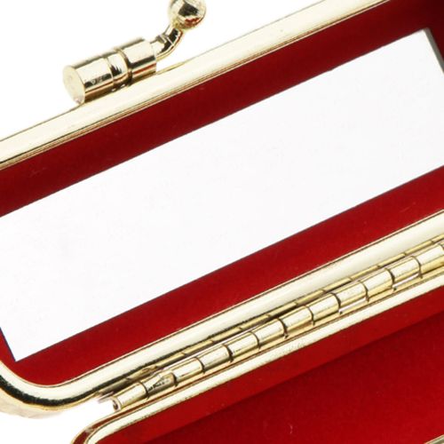 Retro Double Case Storage Box Holder With Mirror Random