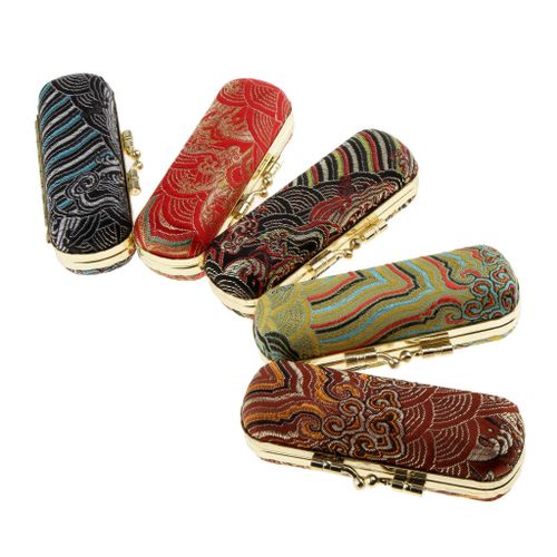 Retro Double Case Storage Box Holder With Mirror Random