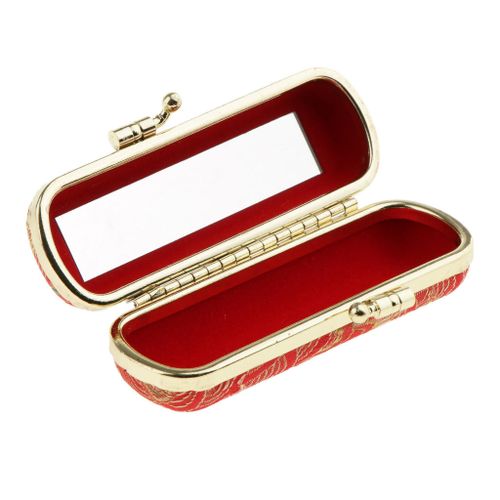Retro Double Case Storage Box Holder With Mirror Random