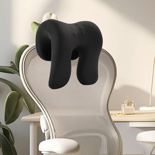 Headrest Pillow For Neck Multi Use Solid Black
