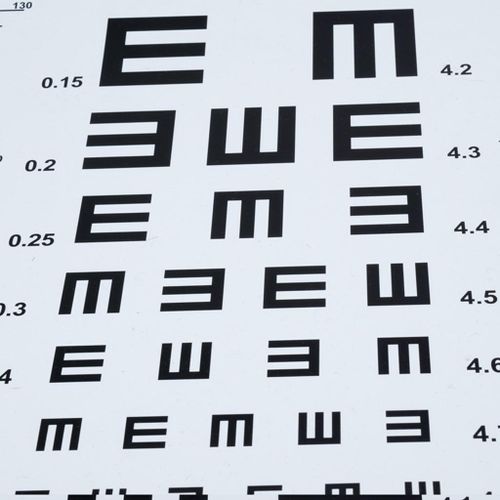 Vintage Eye Chart 3-5M Distance Non-Reflective Exam Chart