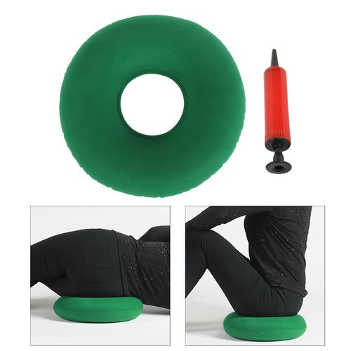 Inflatable Donut Cushion 15'' for Pressure Sores Relief Sores Green